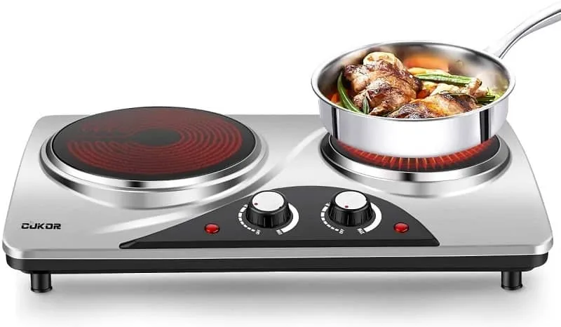 CUKOR Electric Hot Plate, Infrared Double Burner