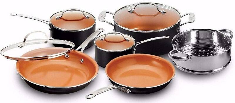 Best Titanium Cookwares Sets For 2022 4 Gotham Steel Pots and Pans 10 Piece Cookware Set