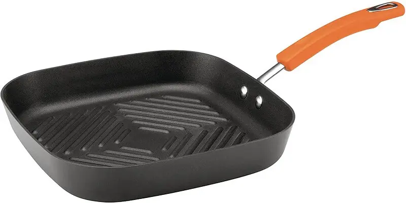 Rachael-Ray Brights Hard Anodized Nonstick Square Griddle Pan