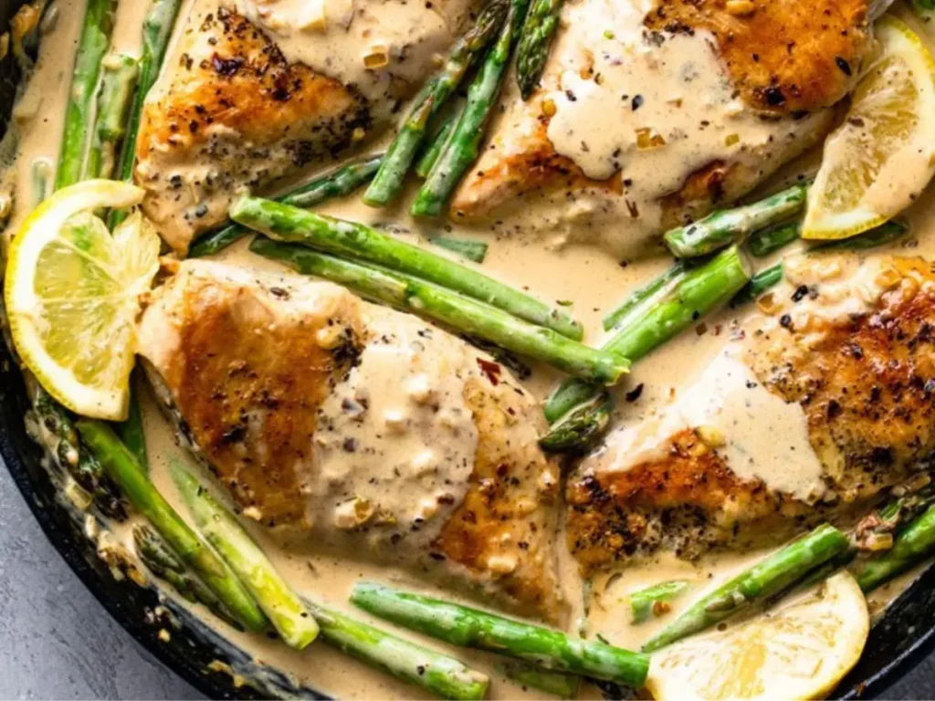 Chicken with Asparagus Sauce