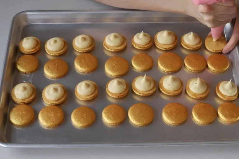 Gold Macarons - Step 10