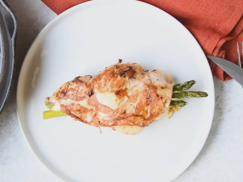 Stuffed Chicken Cheese with Asparagus