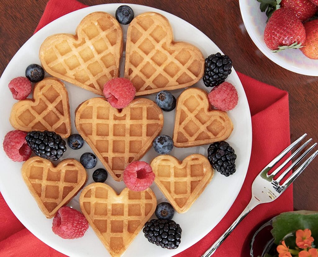 heart shaped waffles