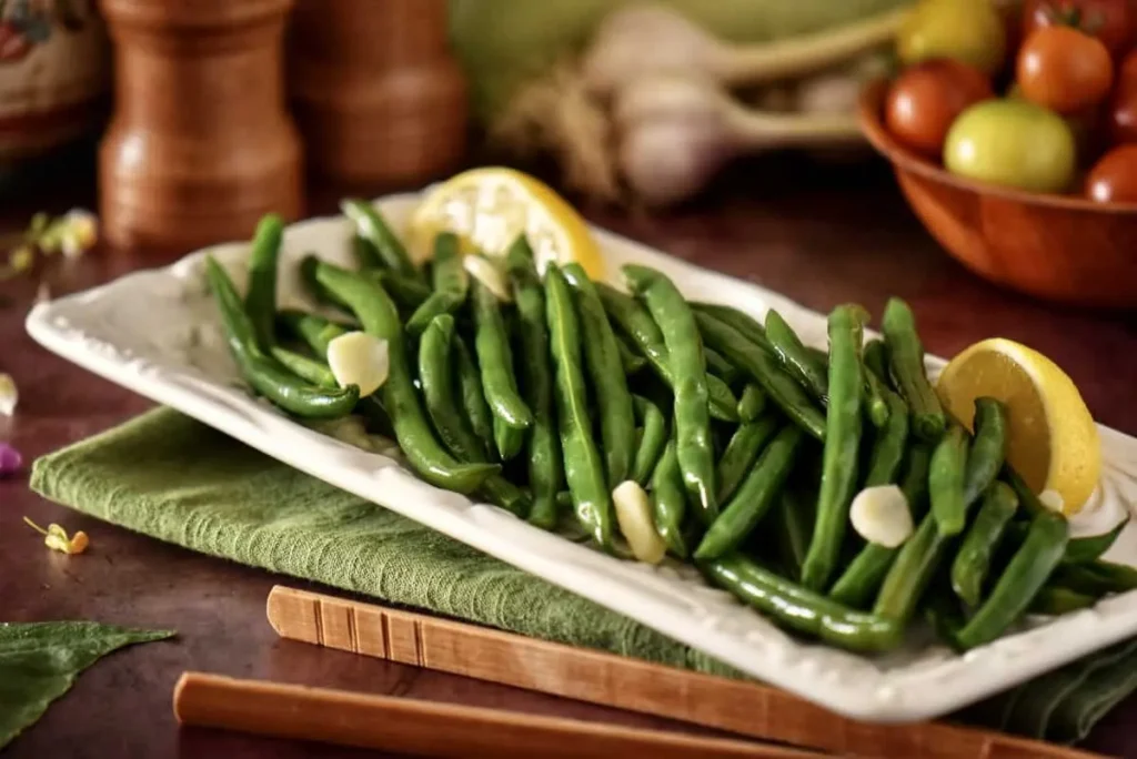 steamed green beans