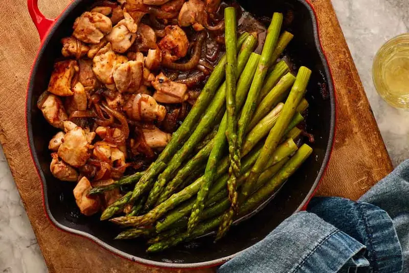 One Pan Ranch Chicken and Asparagus