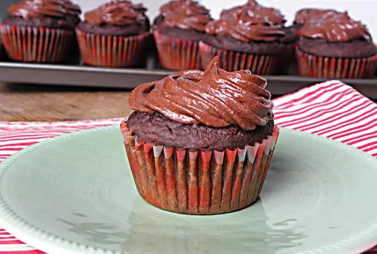 Keto Chocolate Zucchini Cupcakes With Mocha Frosting