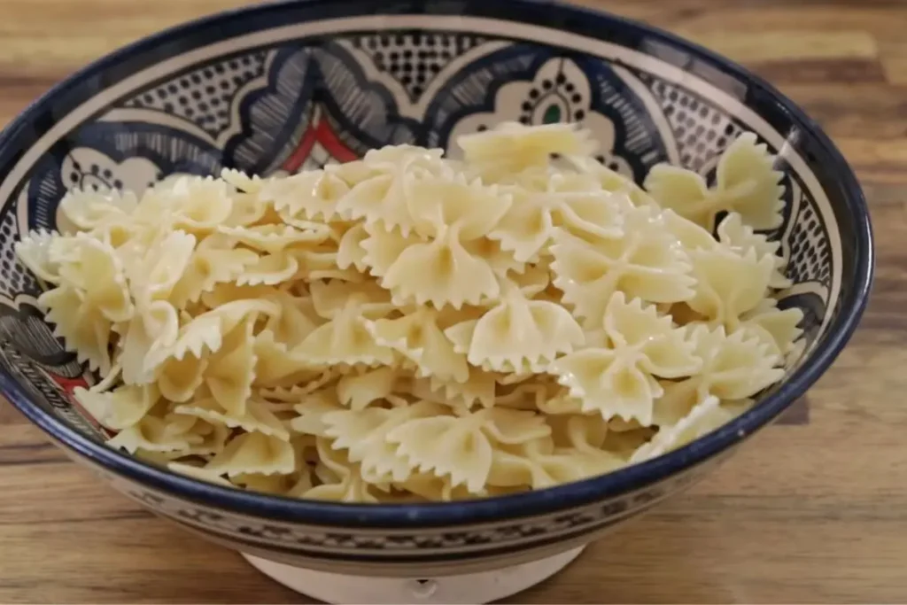 boiled pasta for the recipe