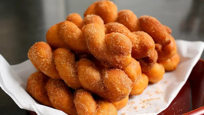 Twisted Korean doughnuts (Kkwabaegi)