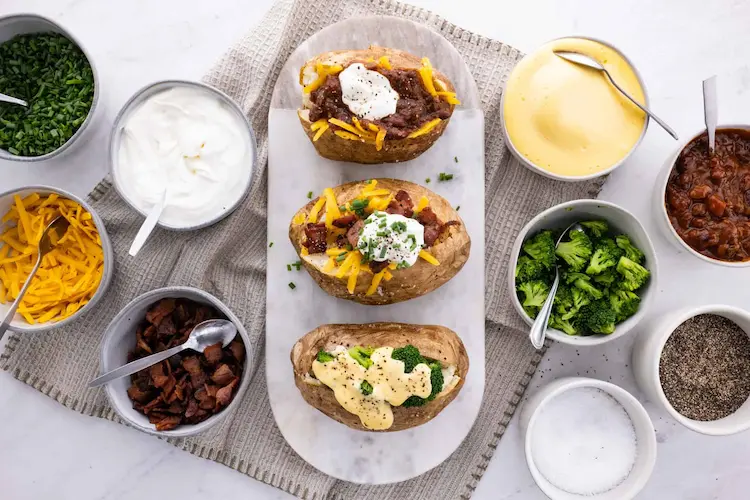 Baked Potato Bar with Assorted Toppings