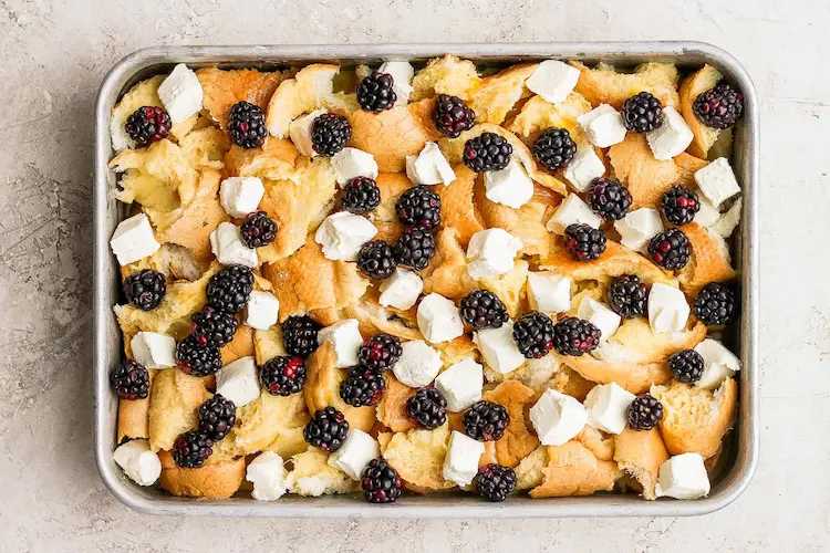 Blackberry and Biscuit French Toast Casserole