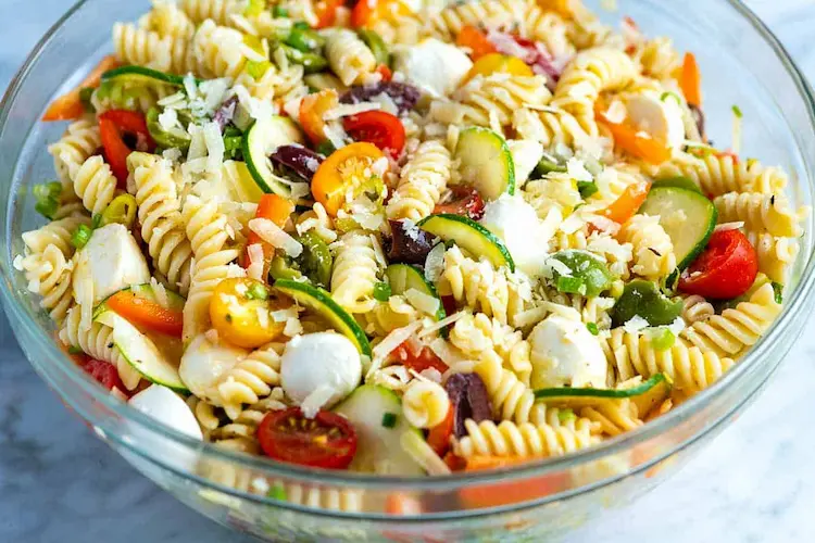 Pasta Salad with Veggies and Cheese