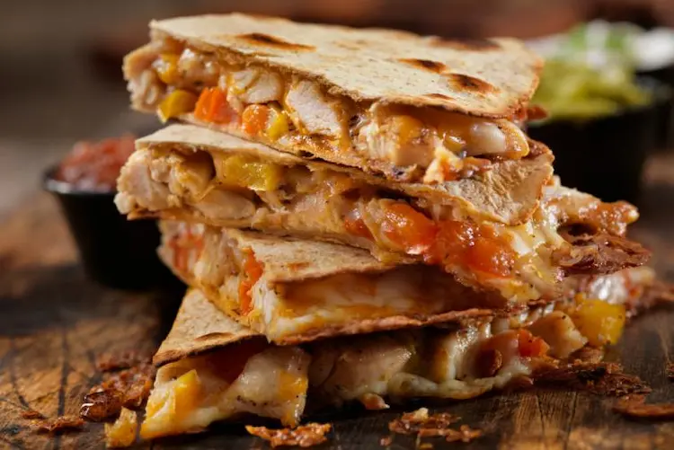 Quesadillas with Cheese and Chicken