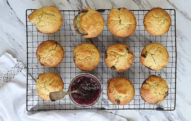 Raspberry Jam Biscuit Muffins
