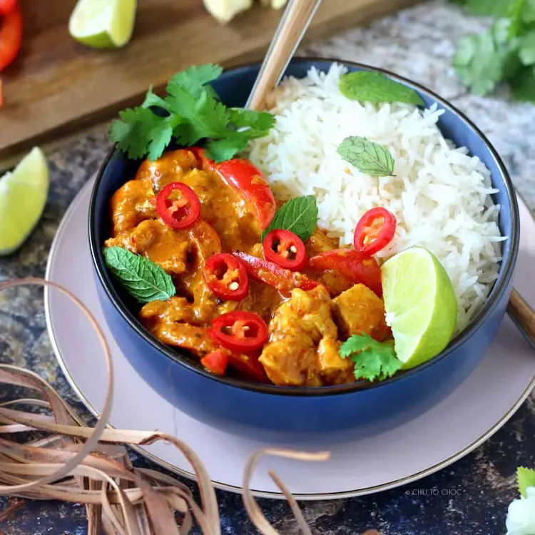 Thai Red Curry with Chicken and Jasmine Rice