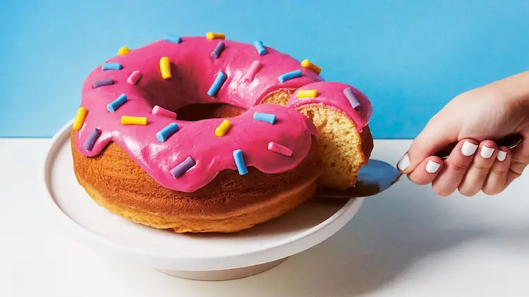 Birthday Cake Donuts with Sprinkles