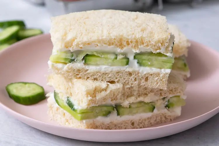Cucumber and Cream Cheese Sandwich
