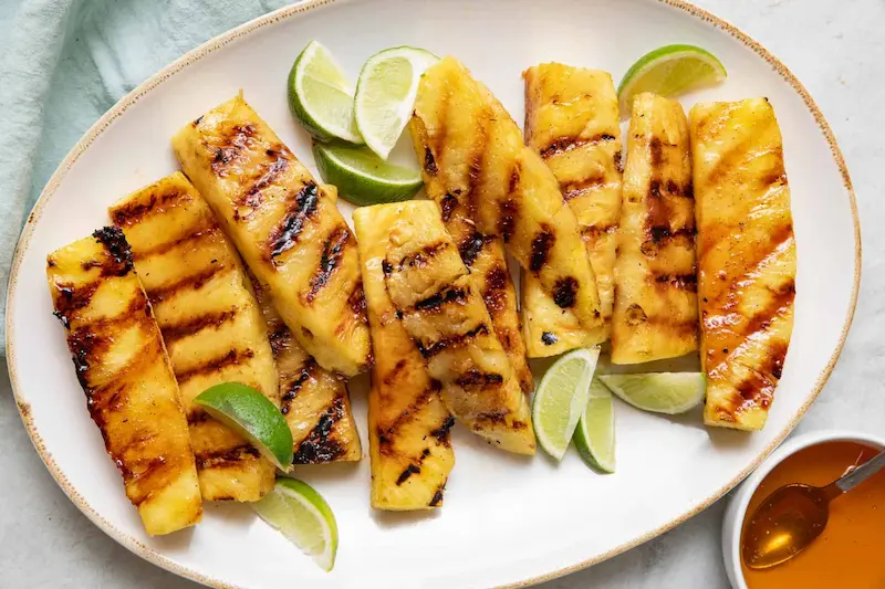 Grilled Pineapple with Honey and Lime