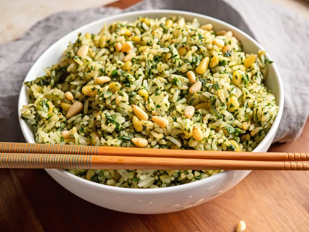 Nuts and Spinach Rice