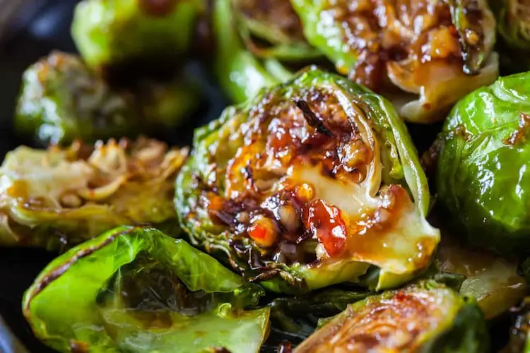Sweet Chili Glazed Brussels Sprouts