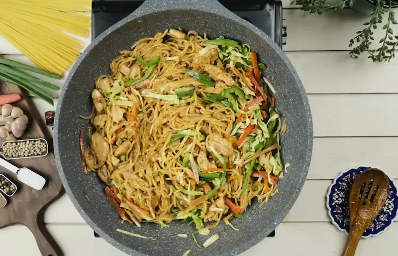 Chicken Chow Mein ready for serving