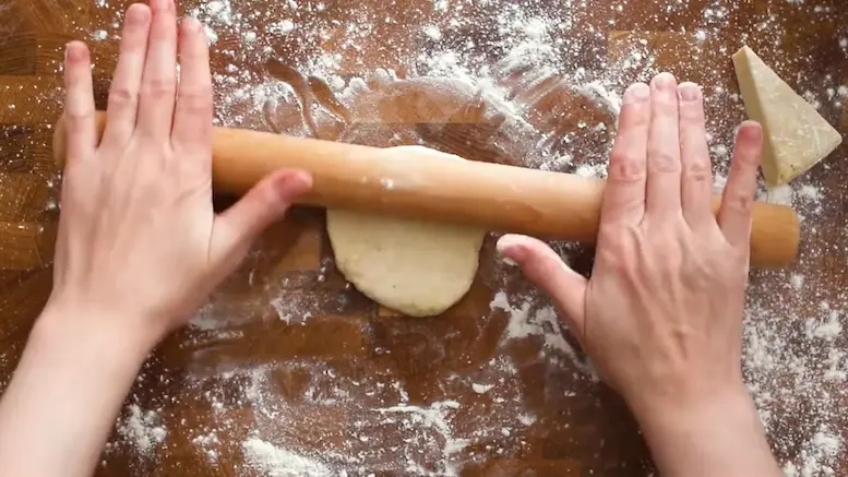 kneading dough for Mini Apple Pies